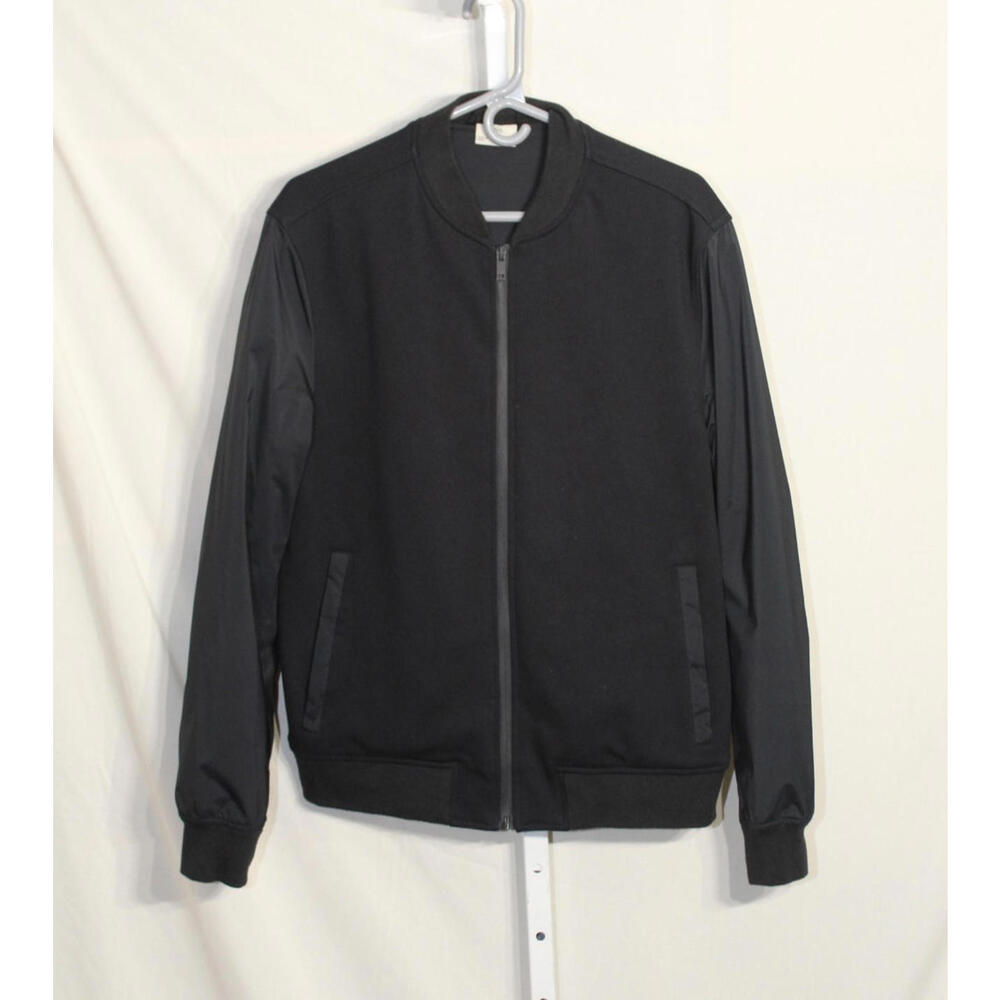 MNG Man Black Zip Up Bomber Jacket size L